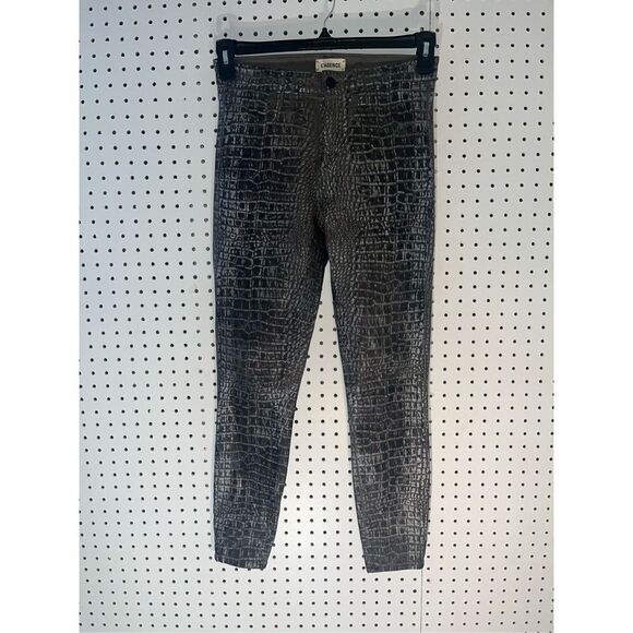L'AGENCE margot high rise croc foil jeans - Picture 1 of 6